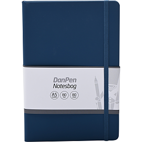 Danpen notesbog PU A5 - blå