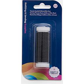 CraftnCreate elastisk sytråd 0,5 mm - sort