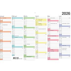 Kalender med illustrationer 2026