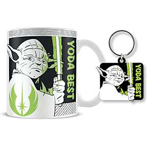 Pyramid Star Wars krus og nøgleringssæt - Yoda