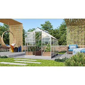 Venus 5000 drivhus inkl. sokkel - aluminium