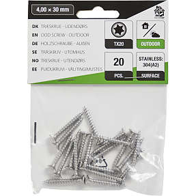 HomeFixer udendørs skruer 4x30 mm 20 stk