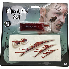 Halloween kunstigt sår - multifarvet