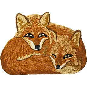 Gulvtæppe - to ræve