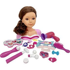 Frisørhoved wellness - brunt hår