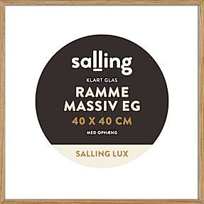 Ramme i massiv eg m. glas - 40x40 cm
