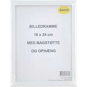Ramme i hvid - 18x24 cm