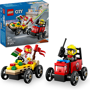 LEGO City Racerbilpakke – pizzabil mod brandbil 60458
