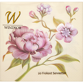 Windsor mønstrede servietter 33x33 cm 20-pak