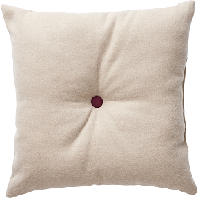 Salling pyntepude - uldlook beige/bordeaux