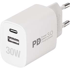 Vivanco oplader 30 W - hvid