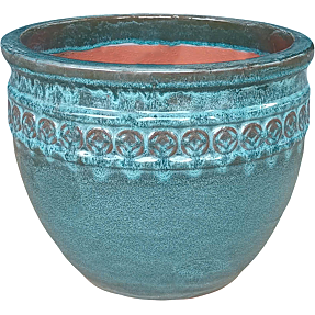 Merano krukke - grøn - Ø: 20 x H: 17 cm