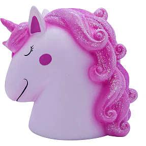 Enhjørning natlampe - lyserød