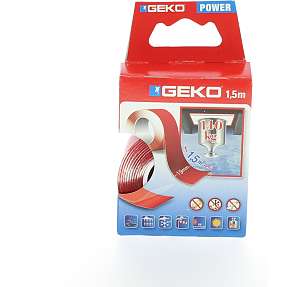 Geko dobbeltsidet powertape 1,5 meter