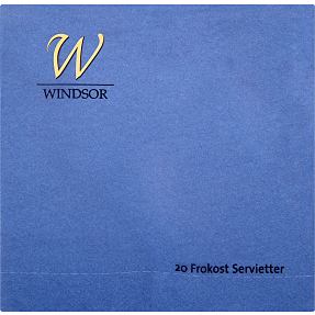 Windsor ensfarvede servietter 33x33 cm 20-pak - mørkeblå