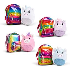 Enhjørning plys-nøglering - flere varianter - assorteret