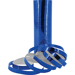 Studenter serpentiner metallic 1 rulle - blå