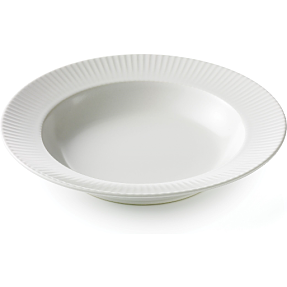 Groovy suppetallerken - hvid (Ø: 23 cm)