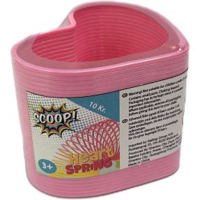 Scoop  fjeder - pink hjerte