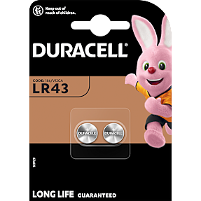Duracell LR43 batterier 2-pak