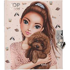 TOPModel kitty and doggo dagbog m. hjertelås - Hayden