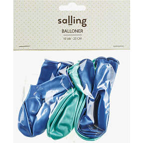 Salling latexballoner metallisk 23 cm 10-pak