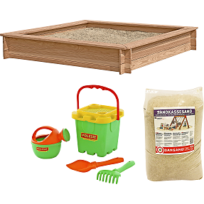 NORDIC PLAY sandkasse i lærk 150 x 150 cm
