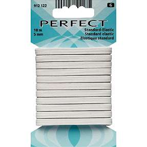 Perfekt standard elastik 5 mm - hvid