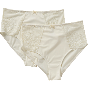 VRS dame 2-pak maxi trusser str. S - hvid