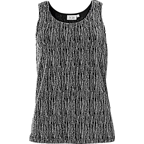 VRS dame top str. M - sølvfarvet