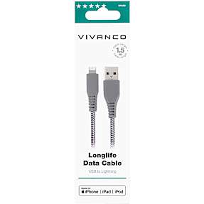 Vivanco LongLife Lightning-kabel - 1,5 m
