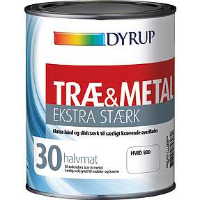 Dyrup træ & metal maling ekstra stærk 1 liter - hvid