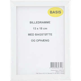 Ramme i hvid - 13x18 cm
