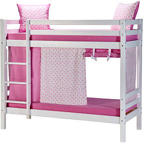 Spiloppe køjeseng 70x160 cm - hvid og lyserød