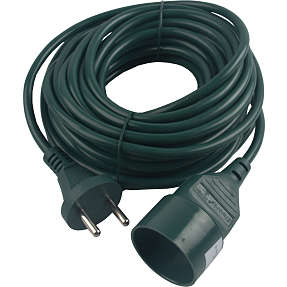 Hobbykabelsæt u. jord 10 meter - mørkegrøn