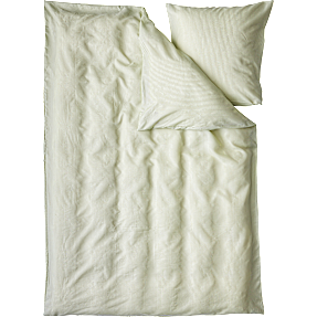 BASIS sengetøj 140x200 cm - grøn bølge strib