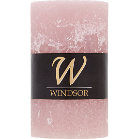 Windsor rustikt bloklys 7x12 cm - lyngfarvet