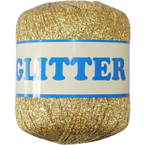 Lurex Glitter garn 25g 160m - guldfarvet 12