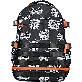 Firstgrade skoletaske- sort og hvid<BR>