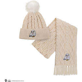 Harry Potter hue og halstørklæde Hedwig-sæt