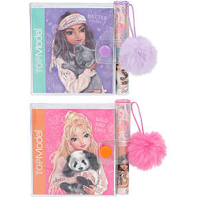 TOPModel mini notesbog m. kuglepen – flere varianter - assorteret