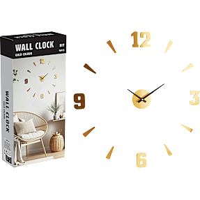 Selvklæbende vægur - guldfarvet