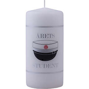 Bloklys 5,8x12 cm - hvid/student