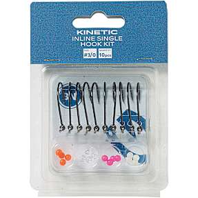 Kinetic inline single hook kit 3/0 10ps