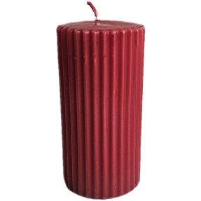 Windsor rillet bloklys 5,8x12 cm - Rød