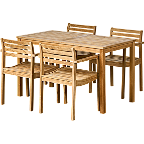 Rosenborg havebord m. 4 stole - teak