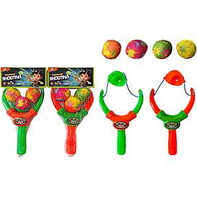 Slangebøsse inkl. 3 vand skumbolde - assorteret