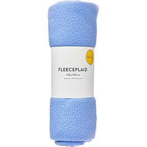 Fleece plaid - lyseblå