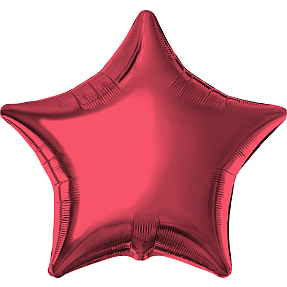 Salling folieballon stjerne Ø: 45 cm - rød