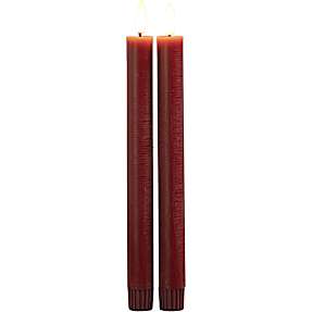 Windsor LED 2-pak stagelys 22,5 cm - rød